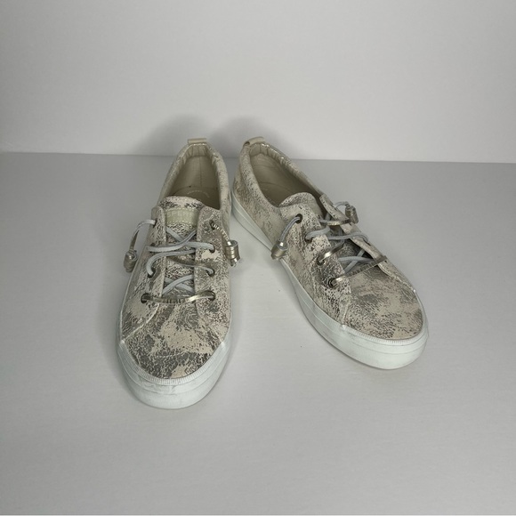 SPERRY Women's Metallic Leather Sneaker size 8 - Picture 3 of 8